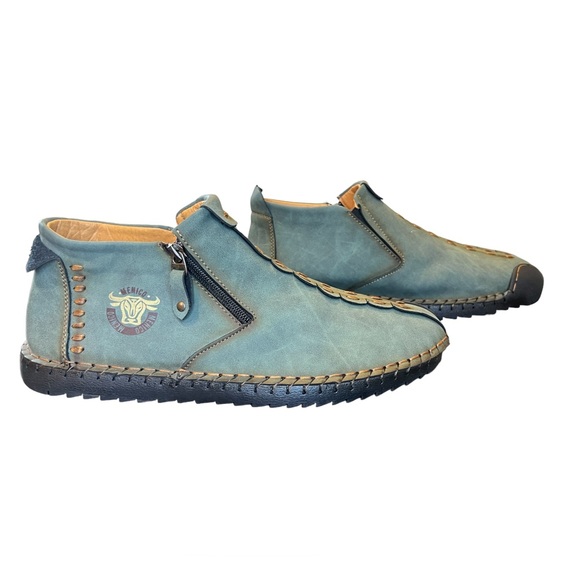 Menico Other - NWOT Menico Men Hand Stitching Leather Nonslip Side Zipper Soft Sole Boots